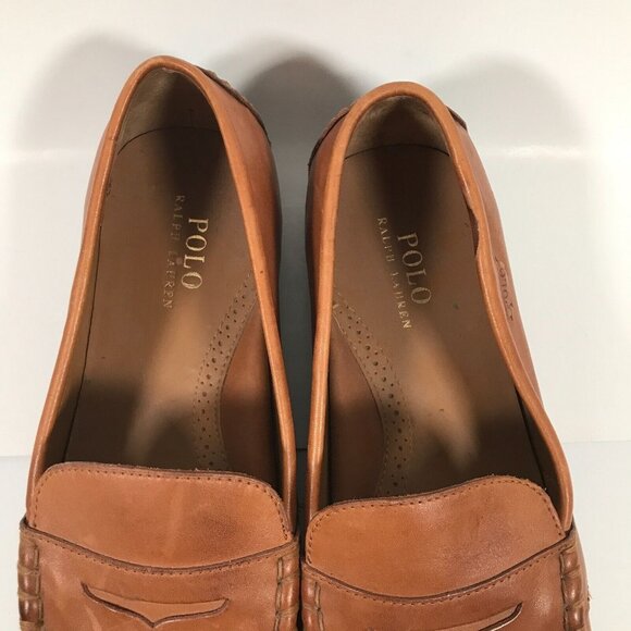 Polo Ralph Lauren Reynold Tan Loafers Driving Shoes Mens US 13D UK 12.5 EU 46 - Picture 3 of 16